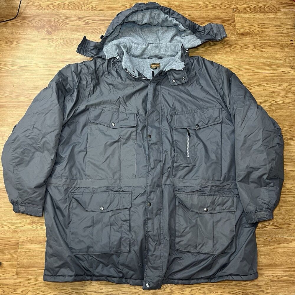 Boulder Creek Men’s Sz 6XL Tall Fleece Lined Jacket Gray Full Zip Excellent Con